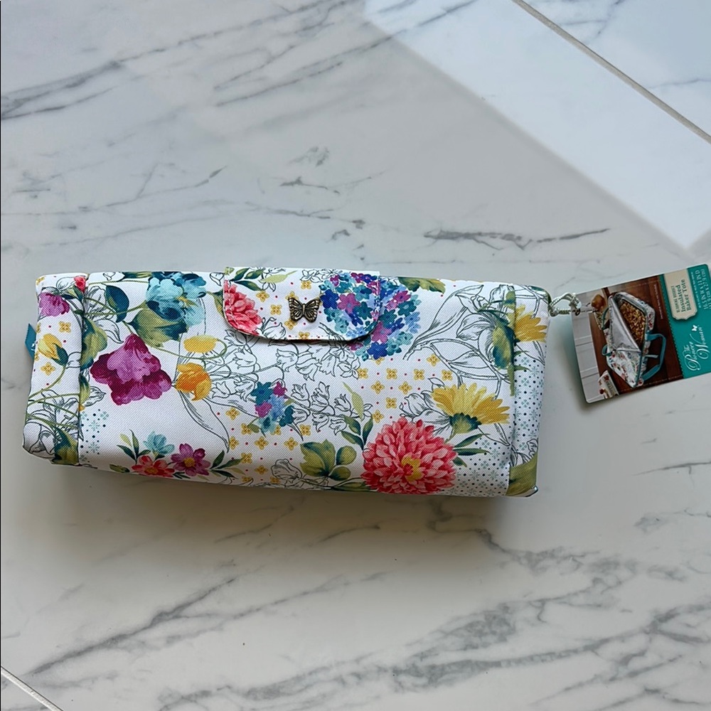 PIONEER WOMAN blooming bouquet foldable insulated baker tote